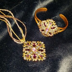 Lisa Sophia necklace and cuff bracelet.